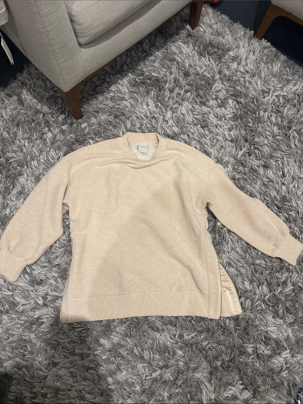 Varley Cream Crewneck Sweatshirt - Relaxed Layering